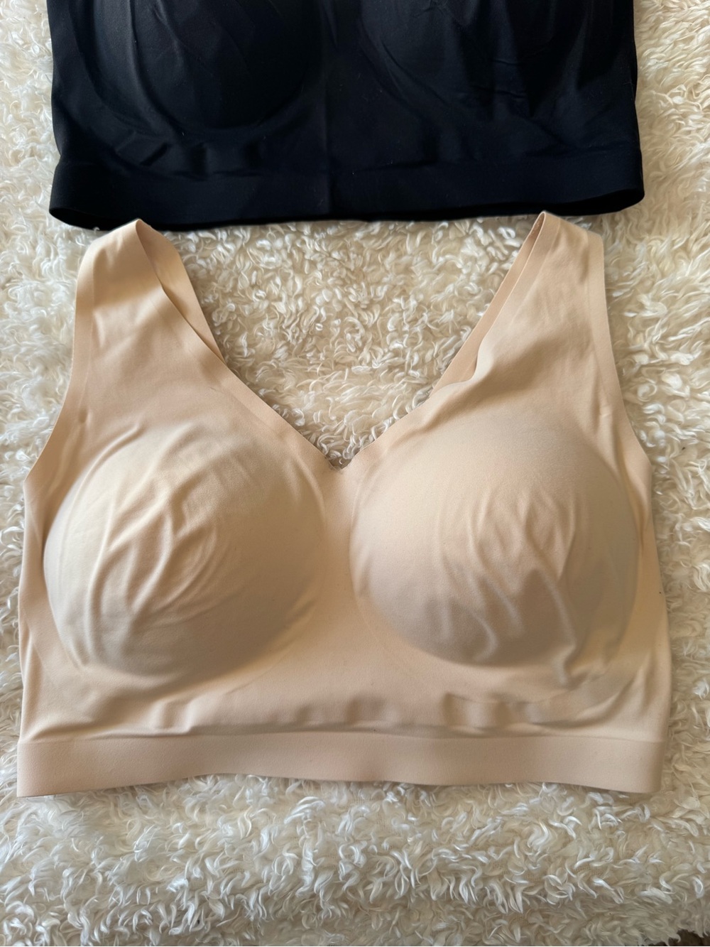 Soma Enbliss Bundle Lot (2) Seamless Bralettes Everyday Bras Cream & Black XXL - Picture 6 of 8